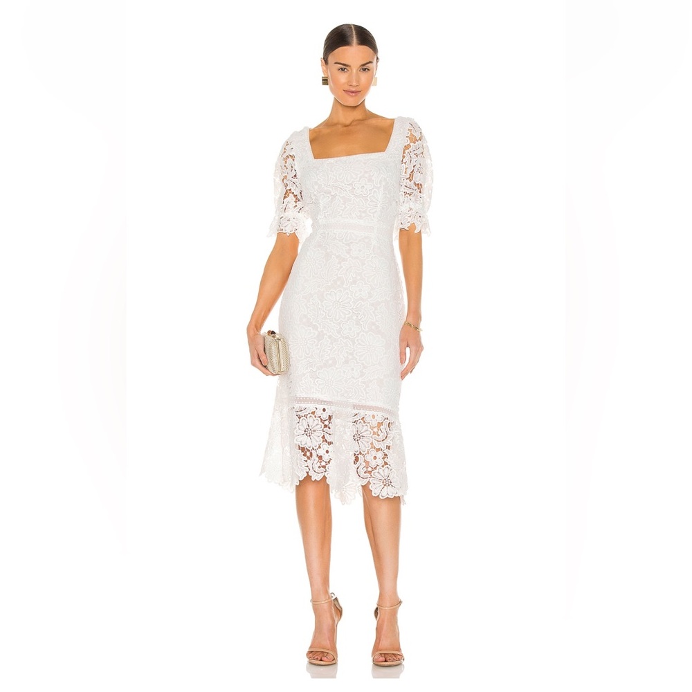 NWT Steve Madden BB Dakota White Lace Midi Dress size 2 Revolve